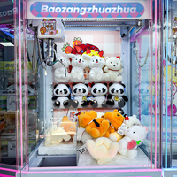 Naughty Dog Devil's Claw Claw Machine - Jeu d'amusement en verre trempé et acrylique, fonctionnant avec pièces/billets, pour les 3 ans et plus, cadeau universel