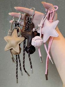High-quality Imitation <b>Leather</b> Star-shaped Bag Pendant <b>Keychain</b> Car <b>Keychain</b> Book Decoration Pendant Chain Gift - Product Image 6