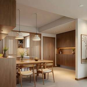 Meuble d'entrée en bois de style chinois moderne sur mesure, nouveau panneau de meuble pour salons, appartements, hôtels, villas - Product Image 3