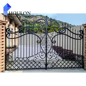 Puerta artística de aluminio de alta calidad, personalización de puertas cortadas con láser, puerta de hierro forjado para Villa - Product Image 5