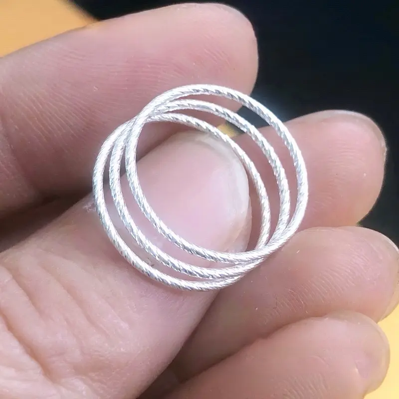 B4670 s925 sterling silver round ring 1mm close circle ring connector jump rings for jewelry making