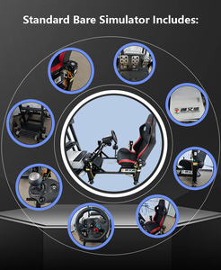 Cockpit de simulation de course en acier en gros, mouvement 4 DOF, cylindre 4 axes à force G pour usage intérieur, centre commercial - Product Image 2