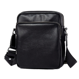 Sac bandoulière de luxe personnalisable en PU, étanche, style vintage, pour homme, léger et grand format - Product Image 2