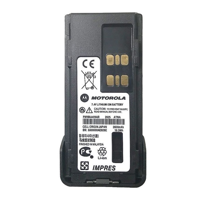 Original Walkie Talkie Impres Battery PMNN4409 for Motorola APX2000/3000/4000 DP2400 DP4600 XPR3300E XiP P8600/P8620/P8628 Stock