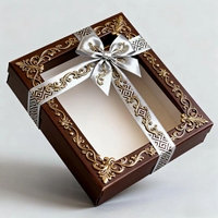 Caja de postres de cartón personalizable de 9 rejillas con materiales reciclados para embalaje de chocolate