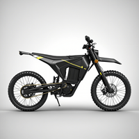 Vélo Électrique Ultra Léger 72V à Suspension Intégrale, Moteur Central, Pneus Larges, de Type Sur-Ron pour Route, Montagne, et Dirt Bike, Style Stealth Bomber