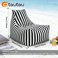 Housse de pouf de jardin moderne et imperméable OTAUTAU pour transat de piscine et pouf de plage SF086 – Rembourrage non requis