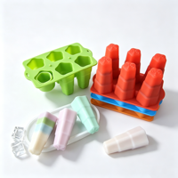 Moule à glace maison pliable en silicone sans BPA, 6 cavités en forme d'étoile, pour faire des bâtonnets glacés, sorbets et glaçons