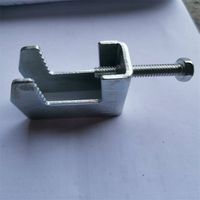 Galvanized square I-beam Pipe Clamp, Toothed Pipe Clamp, C-shaped Steel Hook Pipe Clamp, Fastening Pipe Clamp
