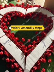 Mur de fleurs artificielles de <span class=keywords><strong>champagne</strong></span> de luxe, toile de fond pour photomaton de mariage, mur de fleurs ivoire, décoration de toile de fond pour lieu de mariage formel - Product Image 4