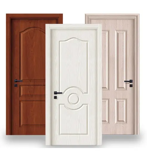 MDQ impermeable WPC Material Interior puerta de madera plástico compuesto puerta blanca
