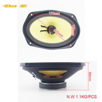 Système de haut-parleurs coaxiaux pleine gamme pour voiture 6x9 pouces, 80W RMS, 50-2000Hz, subwoofer universel pour voiture