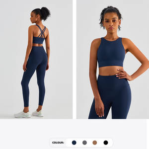 Sujetador deportivo con logotipo personalizado para gimnasio y Yoga, ropa de entrenamiento para mujer, espalda cruzada de alto impacto, acolchado, forro polar térmico - Product Image 3