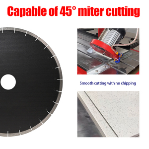 <strong>Superlife</strong> 3.6 m/min Chip-Free 45&deg; Miter Cutting Silent Diamond Saw Blade Tigtool 14"/350mm Ceramic/Porcelain/Dekton - Product Image 4