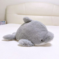 Boneka Hewan Laut Lumba-lumba 30cm, Mainan Plush Dekompresi Isi Kapas PP Super Lembut, Mainan Penenang, Hadiah Ulang Tahun Liburan untuk Pasangan, Claw