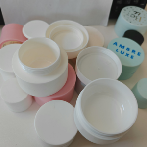 100g Pots cosmétiques en plastique PP blanc à double paroi pour crème de soin de la peau, pommade, bouchon à vis de haute qualité, commande minimale faible - Product Image 6