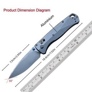 มีดพับ New Bugout 535 EDC ด้ามอลูมิเนียมสีดำ สำหรับกิจกรรมกลางแจ้ง แคมป์ปิ้ง ปิกนิก เอาตัวรอด มีดพับทางยุทธวิธี สลักลายด้วยเลเซอร์อย่างมืออาชีพ - Product Image 6