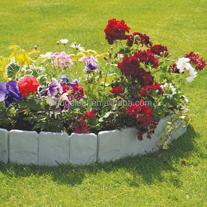 10 Pack Garden <b>Border</b> <b>Fence</b> Outdoor Landscape Edging Decorative Cobbled Stone Effect Panels - Product Image 1