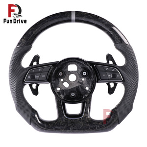 Volante de Fibra de Carbono Forjado Personalizado para <span class=keywords><strong>Audi</strong></span> RS3 8V RS4 B9 RS5 B9 RS7 B9 TT MK2 R8 <span class=keywords><strong>GT</strong></span> - Product Image 2