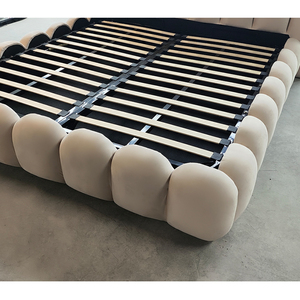 <span class=keywords><strong>Lit</strong></span> nuage moderne de luxe minimaliste en velours, cadre de <span class=keywords><strong>lit</strong></span> capitonné King Size, mobilier de chambre principale, <span class=keywords><strong>lit</strong></span> Queen avec rangement - Product Image 5