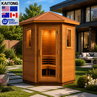 Sauna extérieur finlandais Kaitong, grand modèle commercial, luxe moderne, traditionnel, en bois, nordique, pour 2, 4, 6 ou 8 personnes