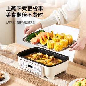 หม้อนึ่งไฟฟ้ากู๊ดไวฟ์ 4 ชั้น ความจุขนาดใหญ่ พร้อมฝาแก้วนิรภัย สำหรับใช้ในบ้าน ระบบปิดอัตโนมัติ - Product Image 1