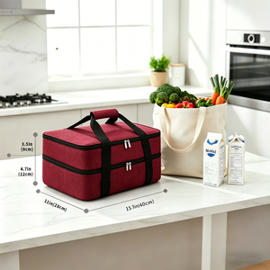 <span class=keywords><strong>Bolsa</strong></span> Térmica para Pizza y Guisos <span class=keywords><strong>de</strong></span> Doble Capa, <span class=keywords><strong>Bolsa</strong></span> Refrigerante para Alimentos para Picnic, Fiestas, Comidas Compartidas y Transporte <span class=keywords><strong>de</strong></span> Alimentos Calientes/Fríos - Product Image 3