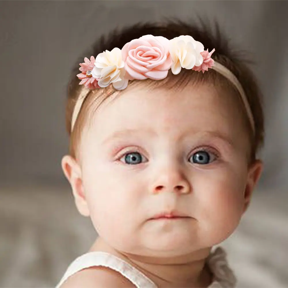 Baby Girl Headband Cute Baby Elastic Hair Band Newborn Head Flower Toddler Headband Headwear Kids DIY Jewelry Accessories