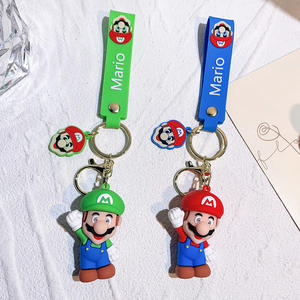 Joylit novedad 3D Anime para Super <span class=keywords><strong>Mario</strong></span> <span class=keywords><strong>Bros</strong></span> llaveros personalizados PVC goma llaveros regalo promocional - Product Image 3