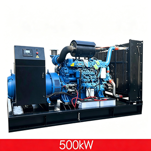 เครื่องกำเนิดไฟฟ้าแบบเปิดสำหรับไซต์ก่อสร้าง กำลังไฟ 500 กิโลวัตต์ 625 กิโลโวลต์แอมแปร์ ได้รับการรับรองมาตรฐาน CE <span class=keywords><strong>ISO</strong></span> ขับเคลื่อนด้วยเทคโนโลยีประหยัดน้ำมันของยูชัย - Product Image 1