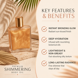 Wholesale Custom Vegan Organic Private Label <b>Moisturizing</b> Highlighter Makeup Bronzer Skin Glow Body Glitter Powder Shimmer Oil - Product Image 3