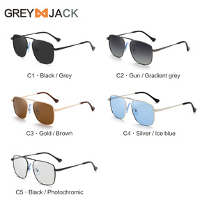 Lunettes de soleil polarisées Greyjack en métal unisexe, monture intégrale, verres TAC, protection UV400 - Product Image 3