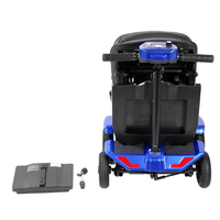 Scooter Eléctrico Portátil de 4 Ruedas para Personas Mayores, Plegable Automáticamente, Compacto, Ideal para Viajes