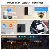 Panneau d'affichage Tuya Zigbee DIY pour affichage de nom, interrupteur mural intelligent UE/Royaume-Uni, contrôle à distance par application, compatible Alexa Google Home, OEM ODM