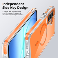 Étui magnétique transparent antichoc pour Samsung Galaxy A17 A57 A37 A56, compatible avec la recharge sans fil, anti-jaunissement, hybride, vente en gros