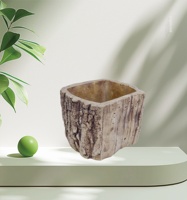 Pot de fleurs en ciment de style américain, sculpté à la main, simple et élégant, pour jardin et maison