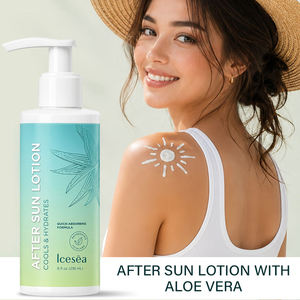 Lotion Après-Soleil à l'Aloe Vera Marque Blanche OEM, Absorption Rapide, Hydratation Rafraîchissante, Réparation Post-Soleil pour Peaux Irritées, Lait Corporel 236ml - Product Image 2