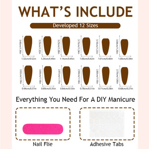 24 <span class=keywords><strong>faux</strong></span> <span class=keywords><strong>ongles</strong></span> roses en amande à motif pois français avec strass, en ABS de haute qualité, à presser, réutilisables pour application sur les doigts - Product Image 5