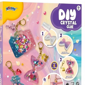 Nouveau kit créatif et amusant DIY : peintures à la colle cristalline faites à la main, kit de créativité pastel magique pour enfants, jouet éducatif - Product Image 1