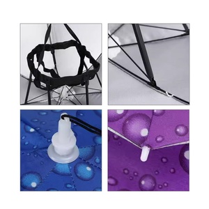 Promotional Business Gifts Modern <b>Umbrella</b>-Hat Breathable <b>Windproof</b> All-in-One Travel Use Adjustable Strap Fold Manual Operation - Product Image 6