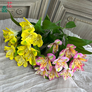 Bouquet de lys artificiels en soie, décoration moderne pour la maison, idéal pour le salon ou la vitrine - Product Image 4
