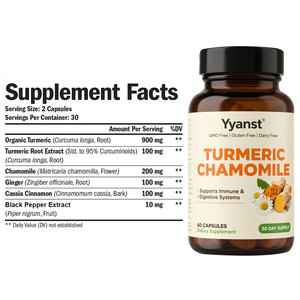 Cápsulas de extracto de raíz de cúrcuma y jengibre orgánico OEM/ODM, apoyo inmunológico, energía digestiva, grado alimenticio saludable para adultos - Product Image 3