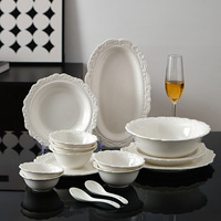 Service de vaisselle en céramique gaufrée style nordique, assiettes en porcelaine crème de forme irrégulière, compatibles micro-ondes