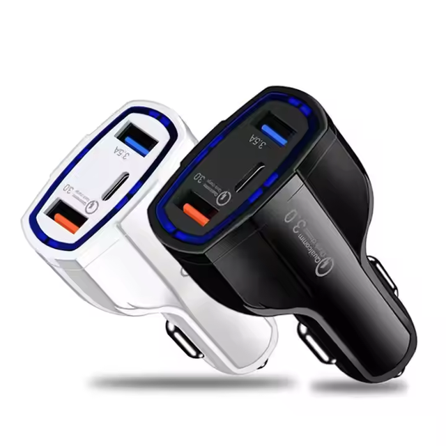 Wholesale 18w Mini Usb Quick Car Charger 15w 3.1a Type C PD Dual Port Fast Charging Phone Car Socket Adapter
