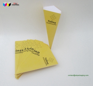Scatola di Carta Riciclabile per Waffle a Forma di Cono Triangolare, Contenitore per Waffle a Bolle - Product Image 3