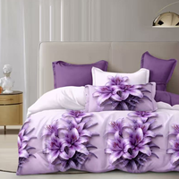 Ensemble de draps de lit personnalisé 5 pièces de haute qualité, populaire au Ghana, 1 drap de lit avec 4 taies d'oreiller