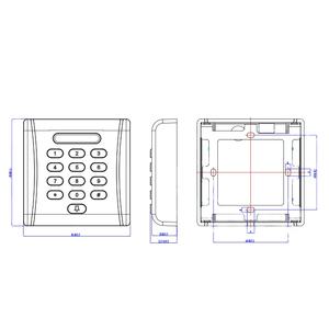 เครื่องควบคุมการเข้าถึงแบบสแตนด์อโลนสำหรับระบบควบคุมการเข้าถึงบัตรประจำตัวแบบ ZRT381E <span class=keywords><strong>RFID</strong></span> 125kHz - Product Image 2