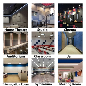 Qinsound Fabric Walling Paneles absorbentes de sonido <span class=keywords><strong>3D</strong></span> Ropa Panel acústico de fibra de vidrio para Hotel KTV <span class=keywords><strong>Studio</strong></span> - Product Image 3