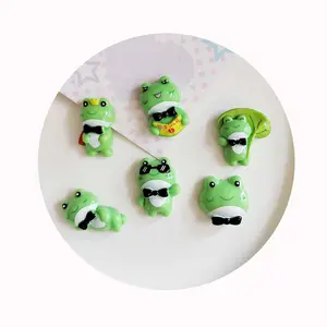 100pcs 22mm resin beads kawaii cartoon frogs suit making diy home table doll house slime sccessory