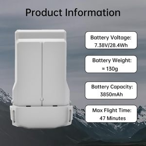 แบตเตอรี่โดรนสำหรับแบตเตอรี่มินิ4 <span class=keywords><strong>Pro</strong></span> PLUS <span class=keywords><strong>MINI</strong></span> <span class=keywords><strong>3</strong></span>แบตเตอรี่3850mAh สำหรับชุด3Pro ขนาดเล็กอุปกรณ์เสริมโดรน - Product Image 2
